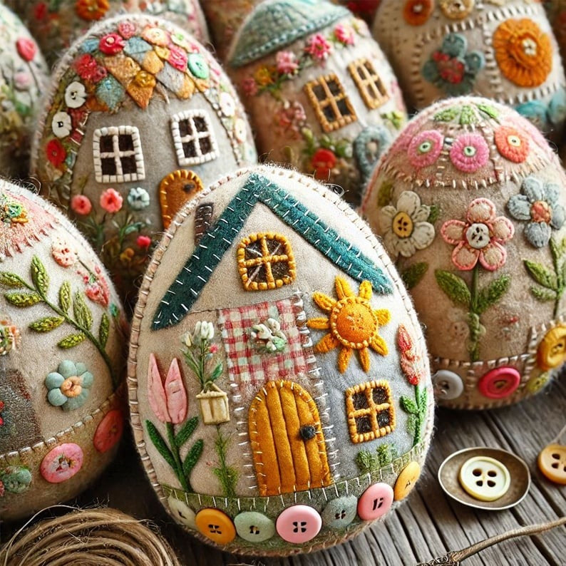 FeltNest – DIY Patchwork Egg House Kit