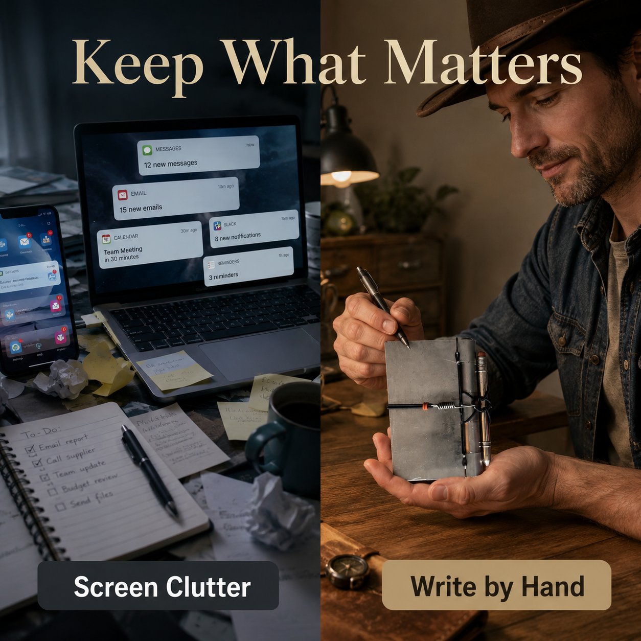 NoteForge – Stainless Steel Hinge Linen Journal
