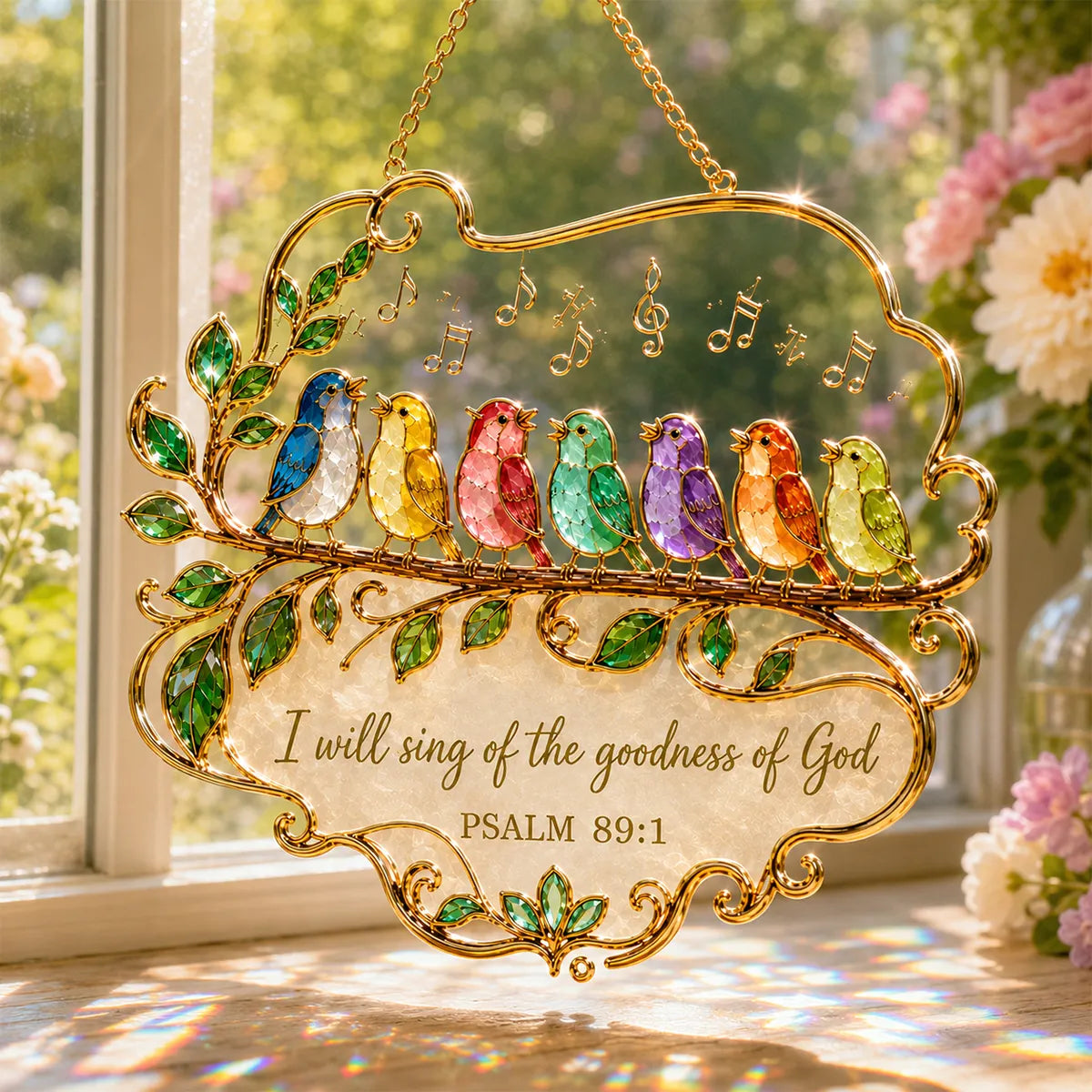 FaithSong – Psalm 89:1 Window Suncatcher