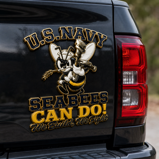 🐝 Last Day Promo: 49% OFF 🛠️U.S. Navy Seabees Veteran Pride CAN DO! Metal Car Emblem🔥Buy 2 Free Shipping Today✈️