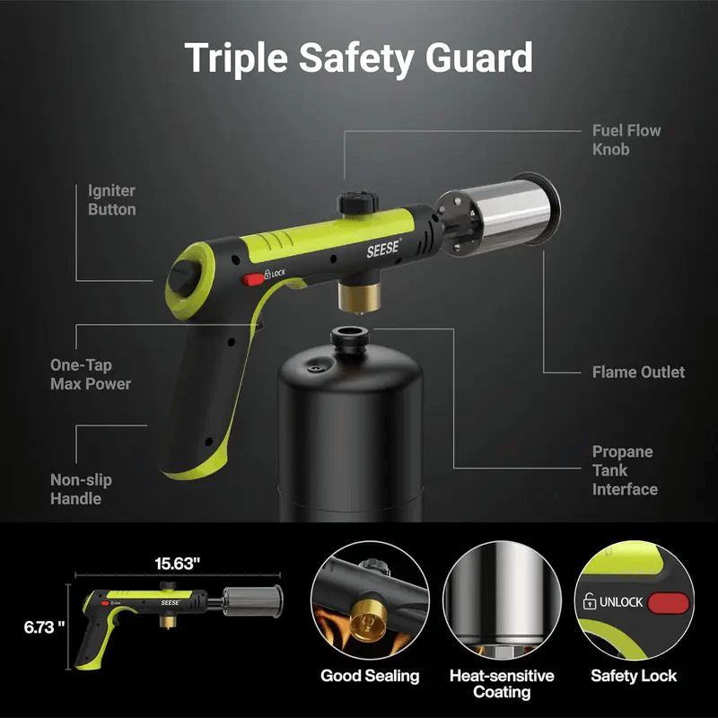Powerful Propane Torch - 2732°F High Temp Flame(Buy 2 Free Shipping)