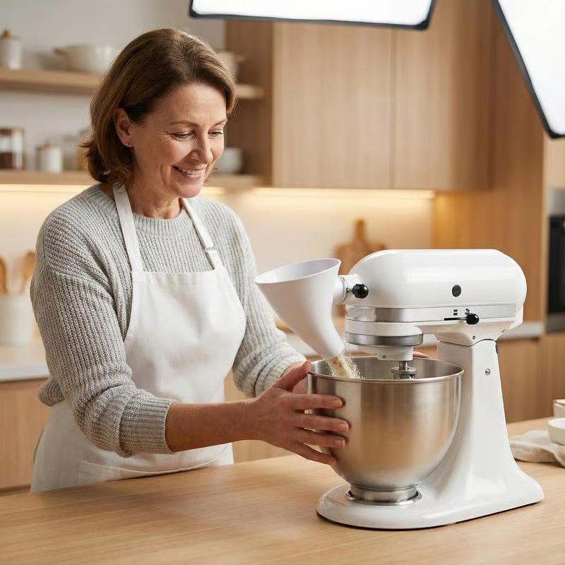 🔥LAST DAY 50% OFF - ✨Flour Funnel for Kitchen Aid Stand Mixer