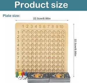 MathQuest - Montessori Wooden Multiplication Board