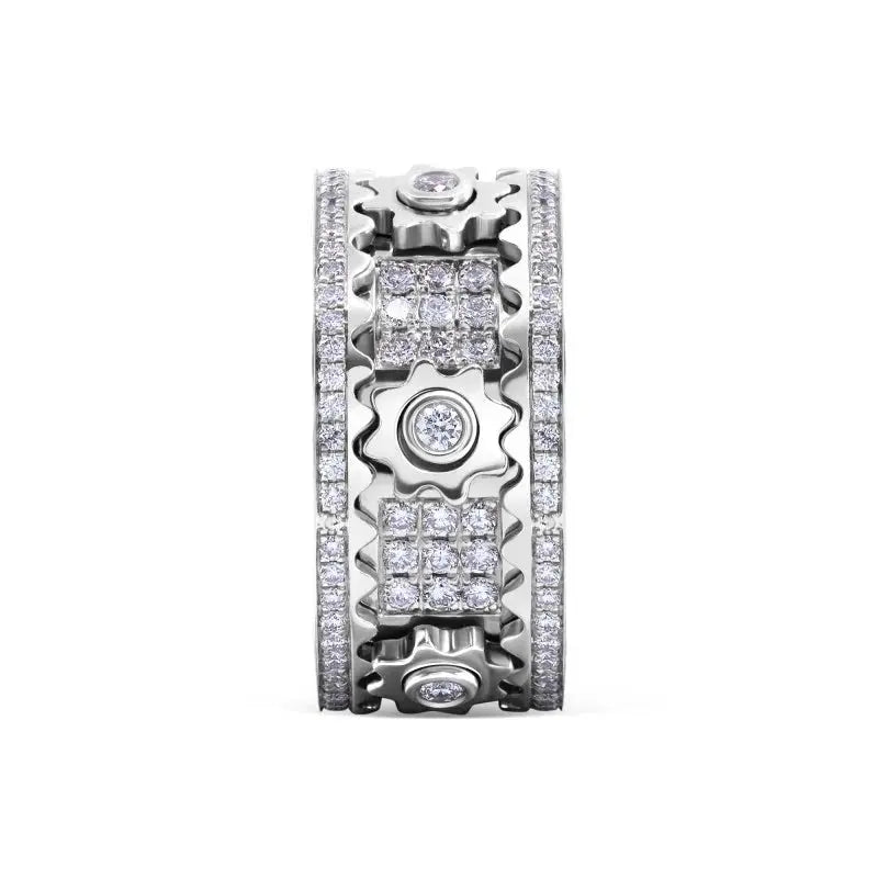 Handmade Diamond Ornate Geometric 3D Band Ring (Buy 2 Free Shipping) Marnetic