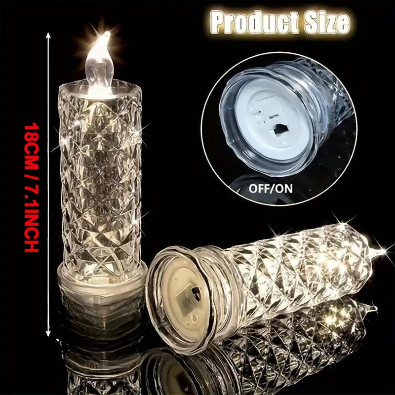 GlowElegance - LED Crystal Candle Décor