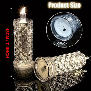 GlowElegance - LED Crystal Candle Décor