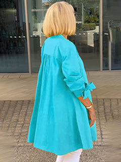 FlowLine – Women’s Long Cotton Swing Shirt Jacket
