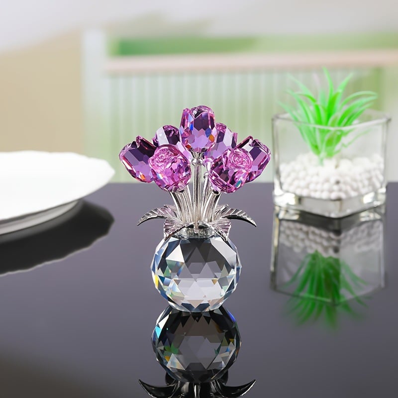 PureBloom – Elegant Glass Rose Decorative Keepsake