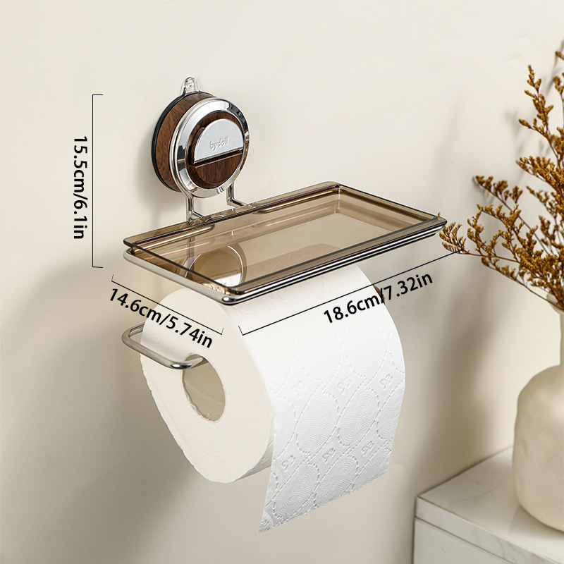GripMount – No-Drill Suction Toilet Paper Holder