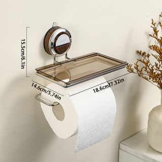 GripMount – No-Drill Suction Toilet Paper Holder
