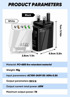 PowerNest – Fast 65W Wall Charger, Multiple Ports