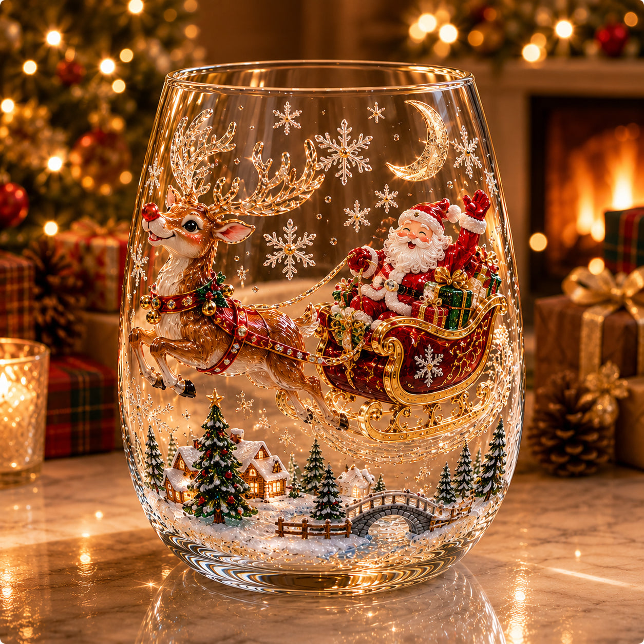 CrystalFest – Luxury 3D Christmas Glass Art Cup
