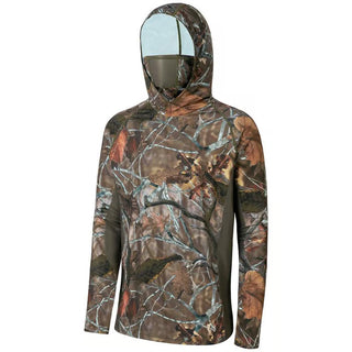 SunGuardPro - UPF 50+ Camo Hunting & Fishing Hoodie with Mask