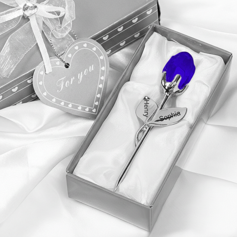 CrystalBloom – Romantic Personalized Rose Gift