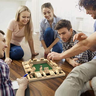 RollFusion - Wooden Shut the Box Game for Smart Fun