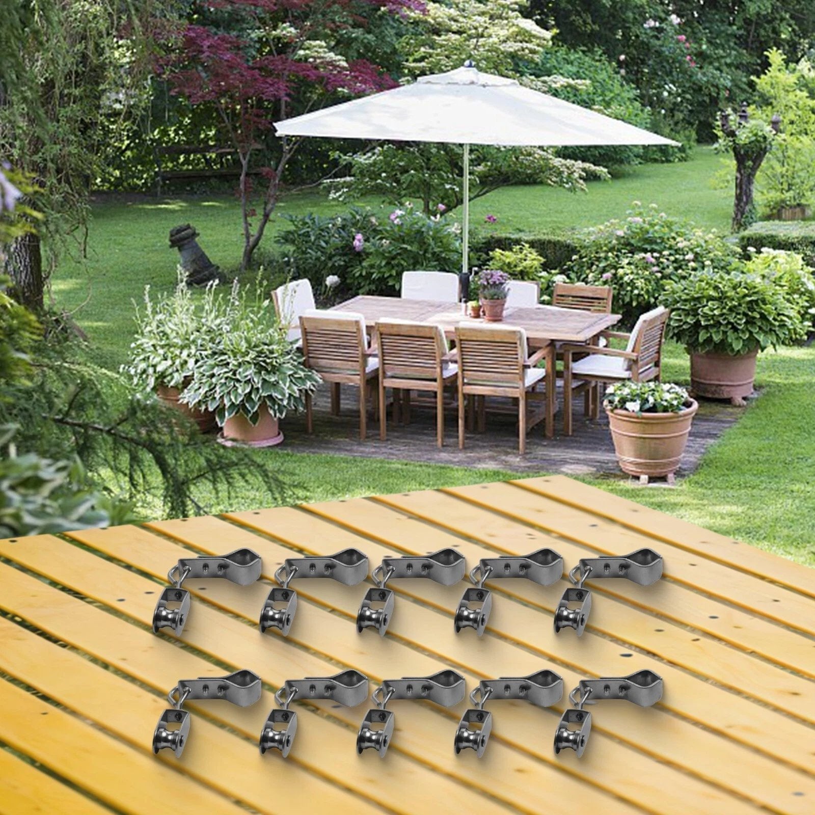 SailSecure – Heavy-Duty 304 Stainless Steel Shade Hardware