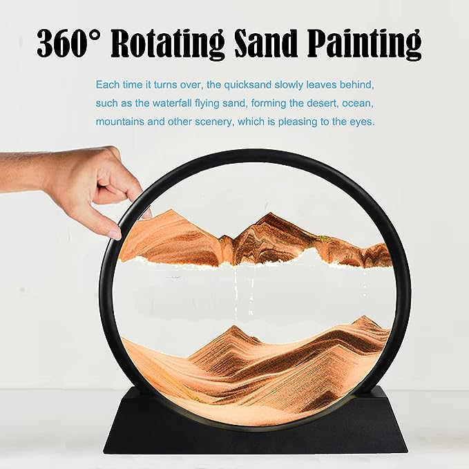 TranquilScape - 3D Sand Motion Hourglass – Relax & Inspire