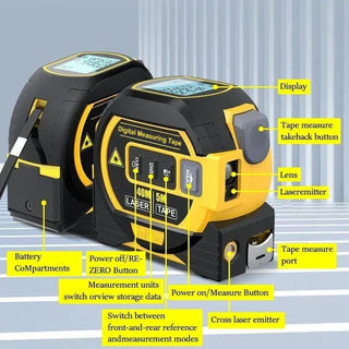 MeasureMaster - 3-in-1 Laser & Tape Precision Tool