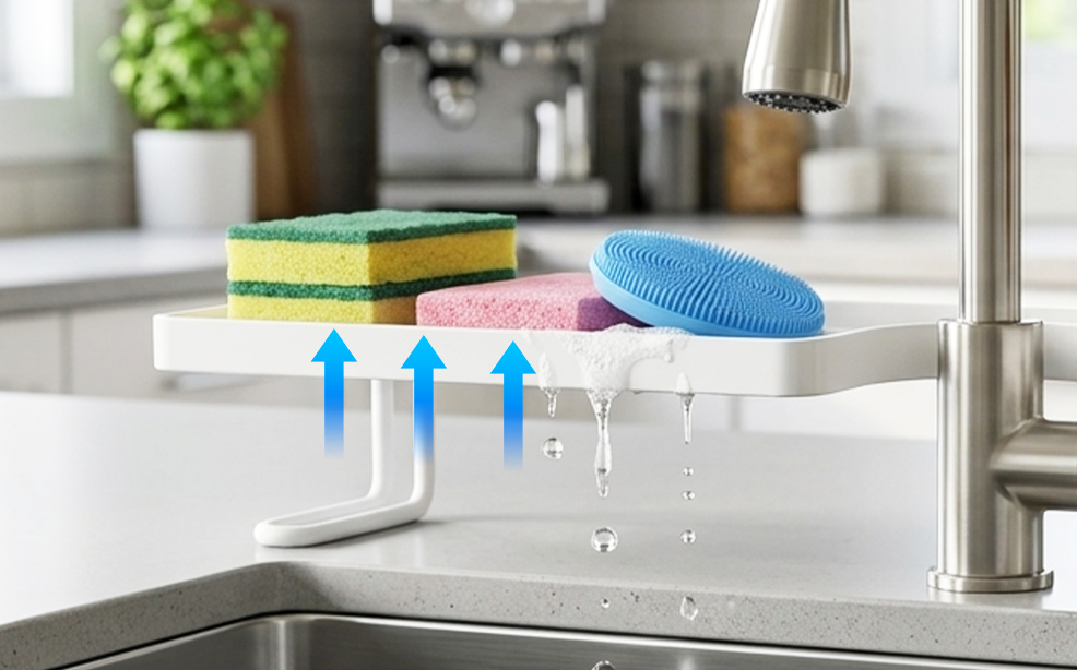 StickRack – Drill-Free Drainage Storage Rack
