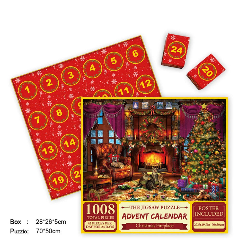 Merry Jigsaw Advent Calendar Puzzle marnetic Merry Jigsaw Advent Calendar Puzzle marnetic