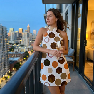 MuseCharm – Sleeveless Polka Dot Sundress