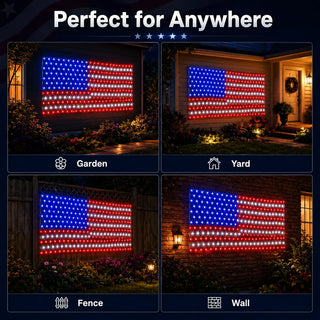 FreedomShine – Solar Powered Patriotic Flag Lights