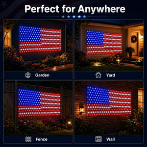 FreedomShine – Solar Powered Patriotic Flag Lights
