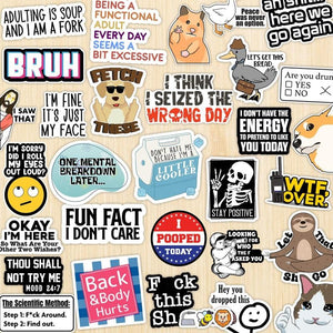 LaughPack – 130-Piece Funny Saying Sticker Set