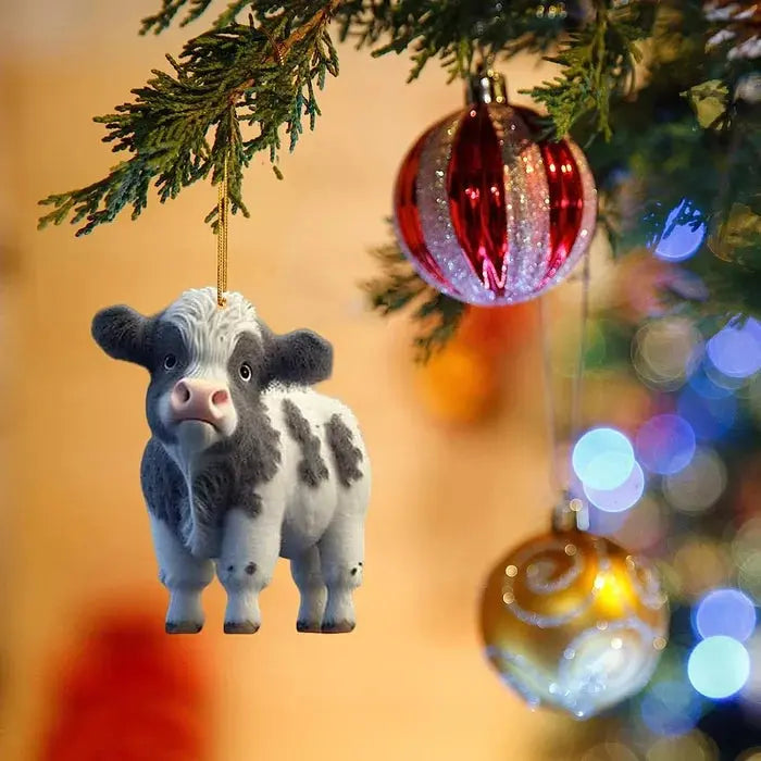 Moo-tiful Cartoon Cow Ornament marnetic