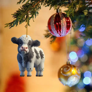 Moo-tiful Cartoon Cow Ornament marnetic