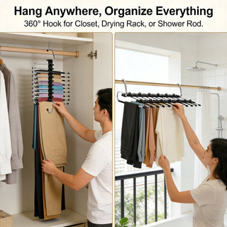 ClosetMax – 9-Tier Hanging Pants Organizer