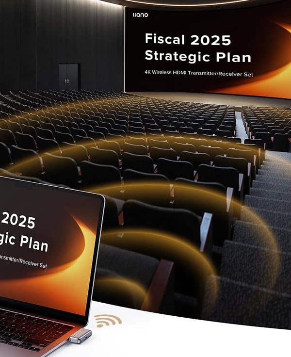 FlexBeam - Compact Wireless HDMI Projector for Movies & Presentations