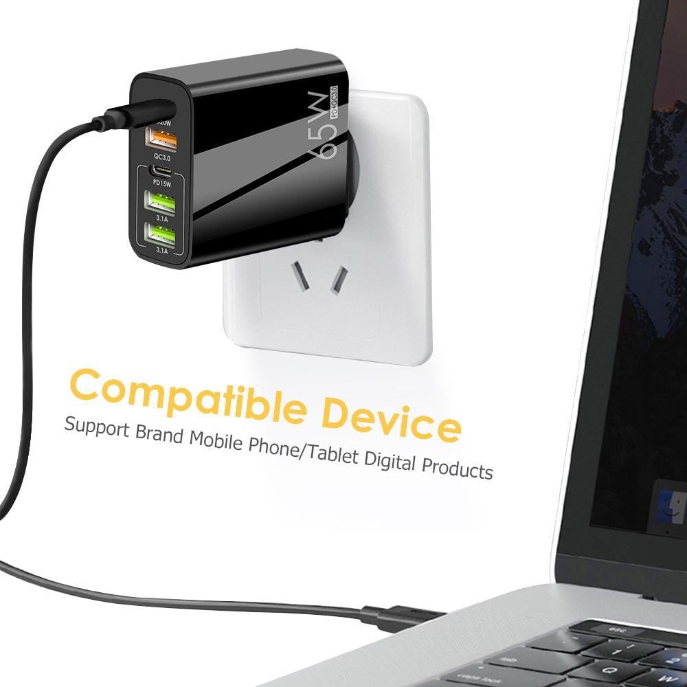 PowerNest – Fast 65W Wall Charger, Multiple Ports