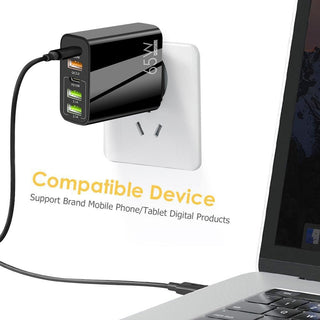 PowerNest – Fast 65W Wall Charger, Multiple Ports