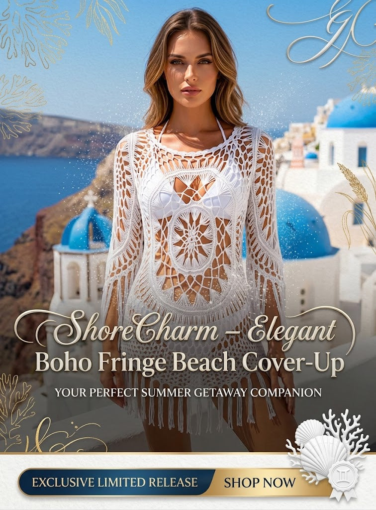 ShoreCharm – Elegant Boho Fringe Beach Cover-Up
