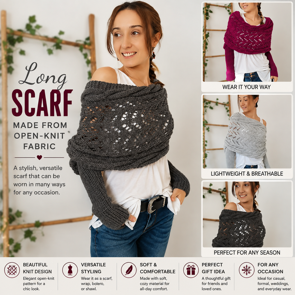 CableCharm – Knitted Cable Pattern Cape & Bolero