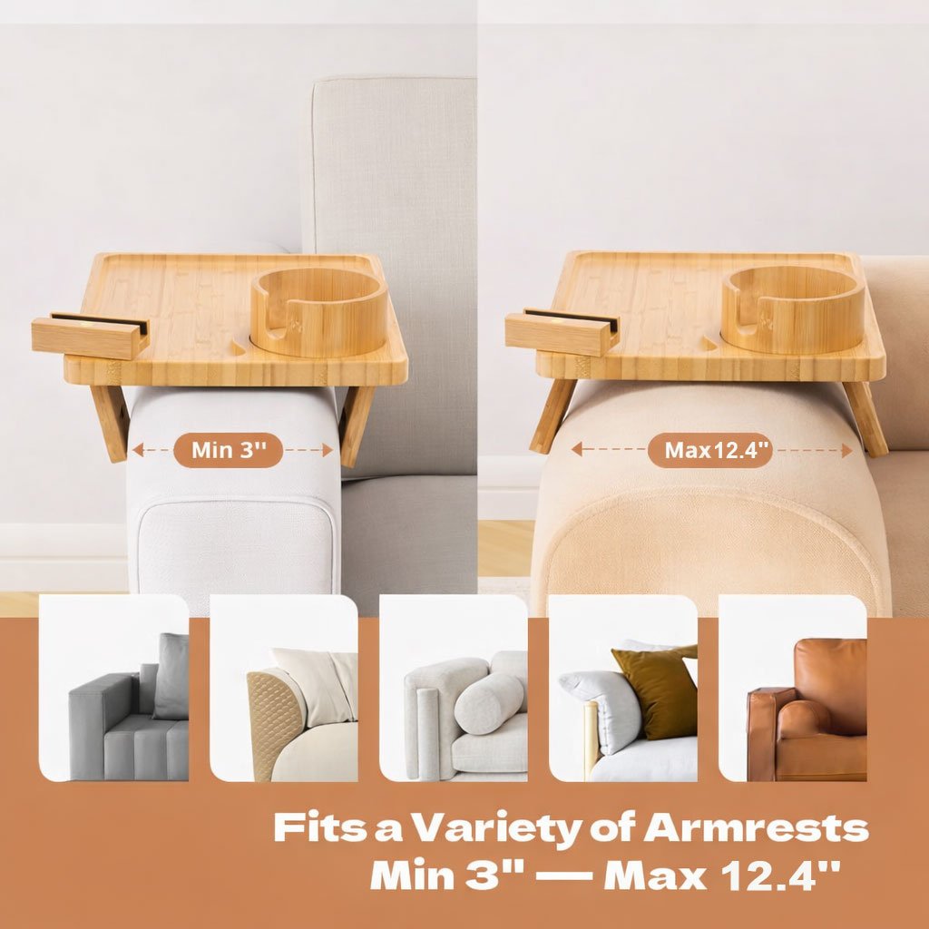 CouchBuddy | 4-in-1 Armrest Tray
