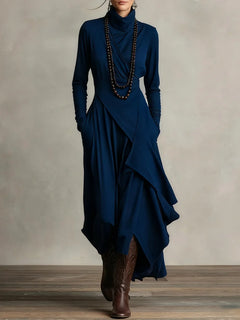 Serenique – Sophisticated Asymmetrical Maxi Dress