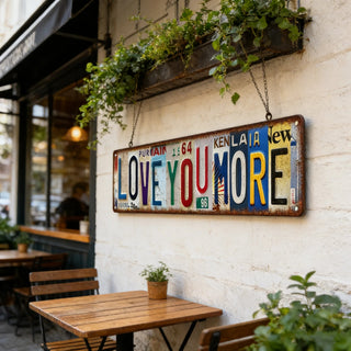AmorSign – “Love You More” Vintage Metal Wall Decor