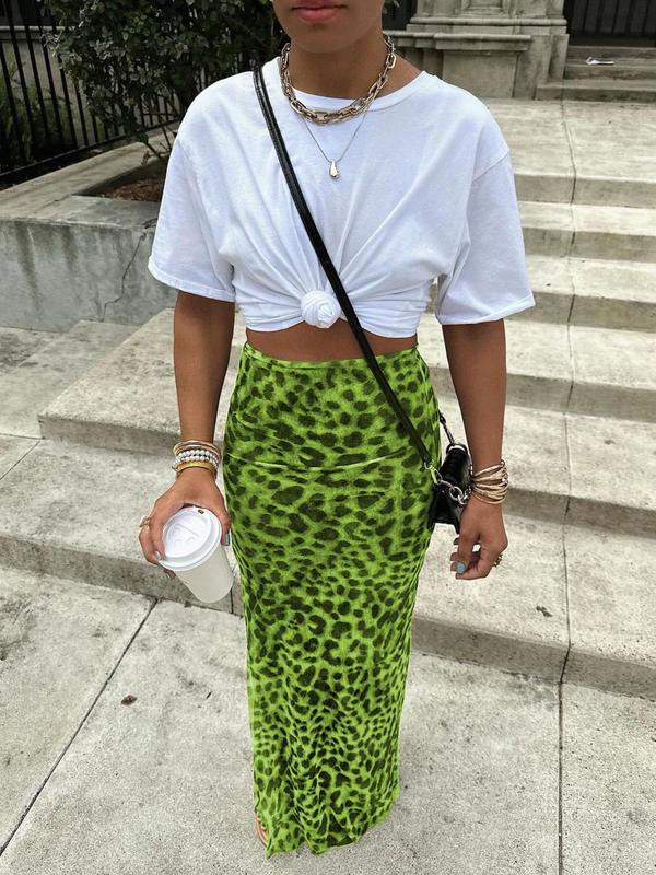 🔥Hot Sale 49% OFF-Women's High Waist Bodycon Leopard Printed Skirt