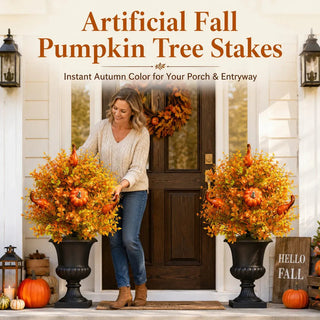 💥Limited stock for current seasonal styles 60% OFF-🍂 Artificial Fall Pumpkin Tree Stakes