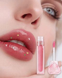 4pc Heart Charm Lip Gloss Stick for Girls - Glossy Fruity Lip Set