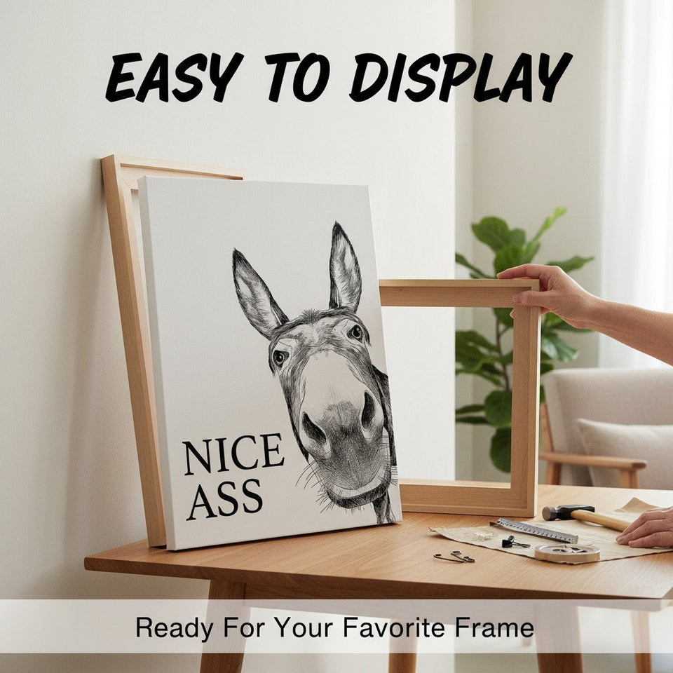 The Mischievous Mule - Comical Canvas Art