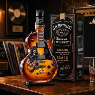 RockSpirit – Vintage Sunburst Guitar Figurine Bottle Décor
