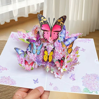 FlutterBloom - 3D Butterfly & Daisy Card