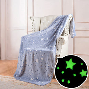 StellarDreams - Luminous Plush Velvet Galactic Blanket