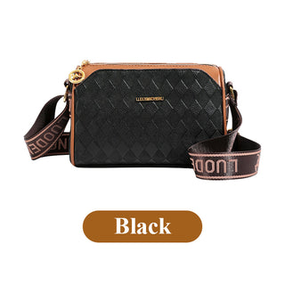 LuxeWeave – Fashion Diamond Pattern 3-Layer Crossbody Bag