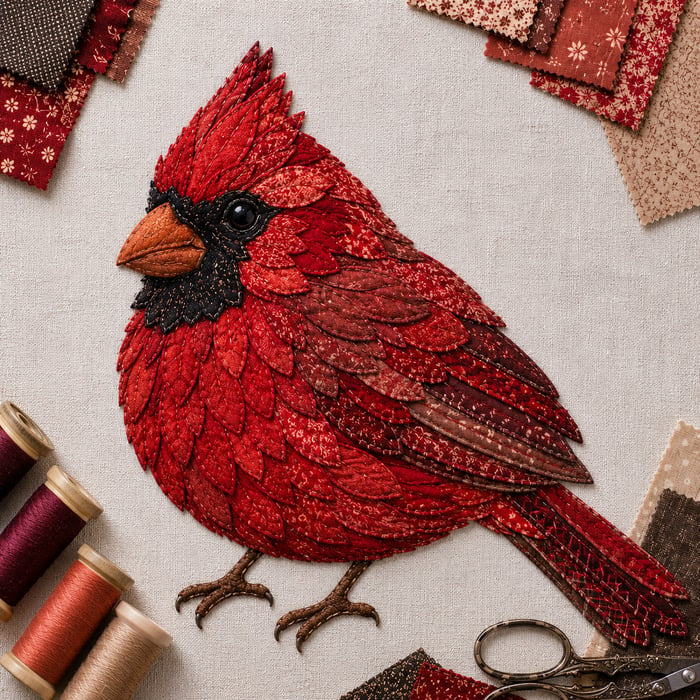 CraftNest – Handmade Patchwork Bird Hanging Kit