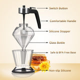 DripFreeGold – Glass Honey Dispenser