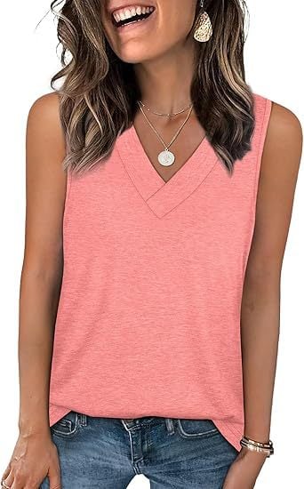 SereneFit - Chic Sleeveless V-Neck Top for Everyday Ease